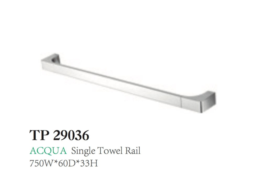 ACQUA Single towel rail 600mm