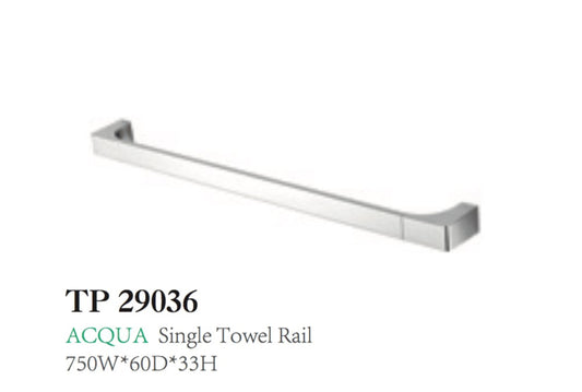 ACQUA Single towel rail 600mm