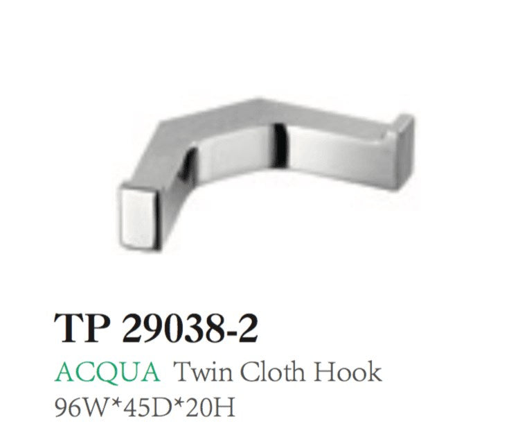 ACQUA Double Robe Hook CP