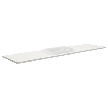 SARAH Semi Inset CRYSTAL PURE 1800mm Basin Top Only Single Bowl 1TH