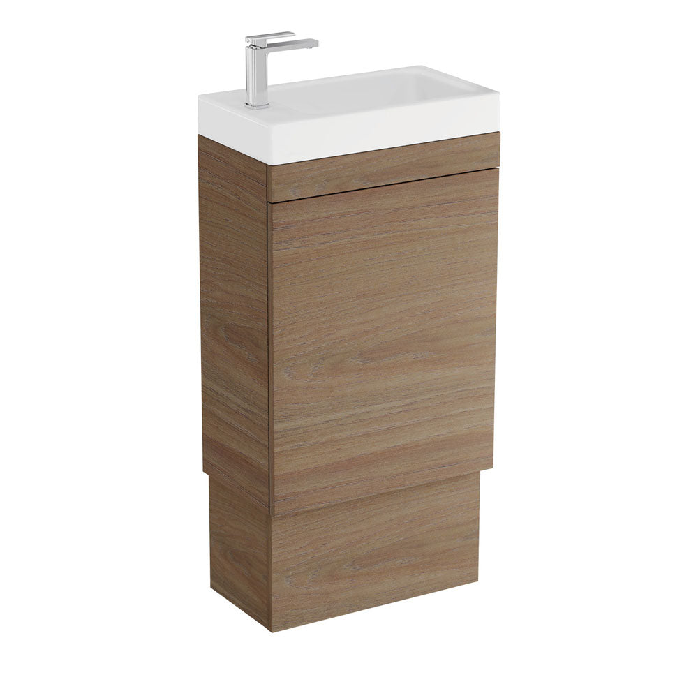 Riley Ensuite 450 Floor Standing Vanity, Denzel Basin-Top
