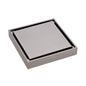 FLOOR WASTE 100mm Square Tile 2-in-1 88mm outlet Brushed Nickel