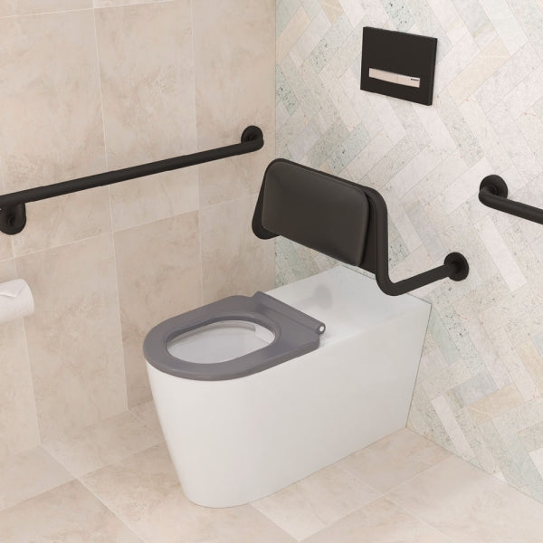 Toilet Back Rest, Matte Black