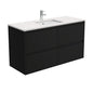 SARAH BIANCO MARBLE AMATO 1200 Satin Black Vanity Wall Hung 1TH