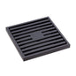 FLOOR WASTE 100mm Square Slim Grate 88mm outlet Matte Black