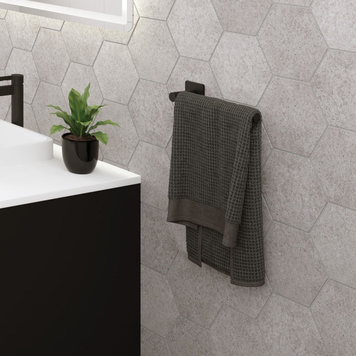 SANSA Dual Purpose Towel Rail Roll Holder Matte Black
