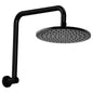 HUSTLE Round Gooseneck Shower Arm Set Matte Black