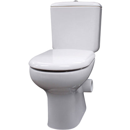 RAK Liwa White Close-Coupled Toilet Suite, S-Trap 240