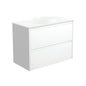 REBA Semi Inset BIANCO AMATO 900 Satin White Vanity Wall Hung NTH