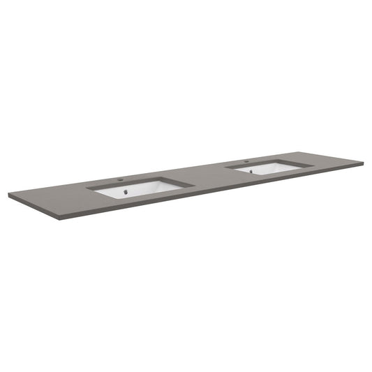 SARAH Undermount DOVE GREY 1800mm Basin Top Only Double Bowl 2TH