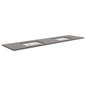 SARAH Undermount DOVE GREY 1800mm Basin Top Only Double Bowl 2TH
