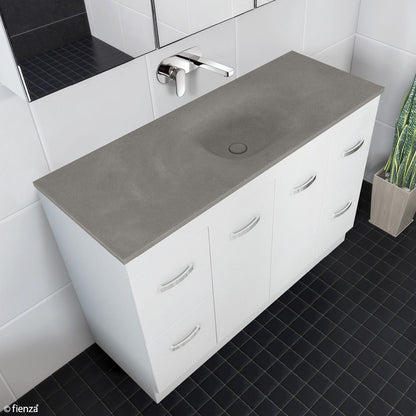 SATORI UNICAB 1200 Gloss White Vanity On Kick
