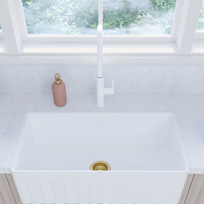 Kaya Pull-Out Sink Mixer, Matte White