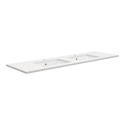 SARAH Undermount CRYSTAL PURE 1500mm Basin Top Only Double Bowl 2TH