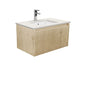 Sarah Roman Sand Undermount 750 Alina Scandi Oak Wall-Hung Vanity