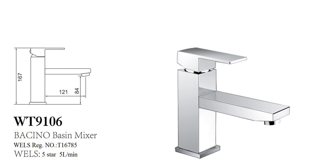 BACINO Basin Mixer Chrome