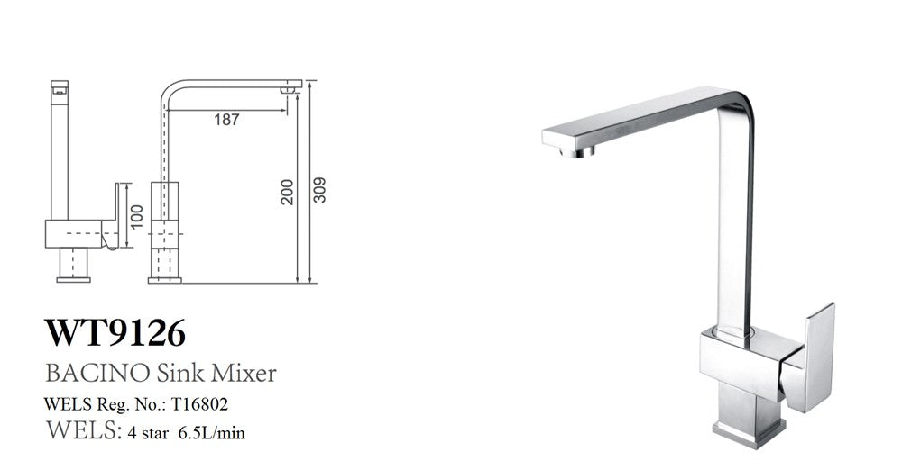ACQUA Sink Mixer in Chrome