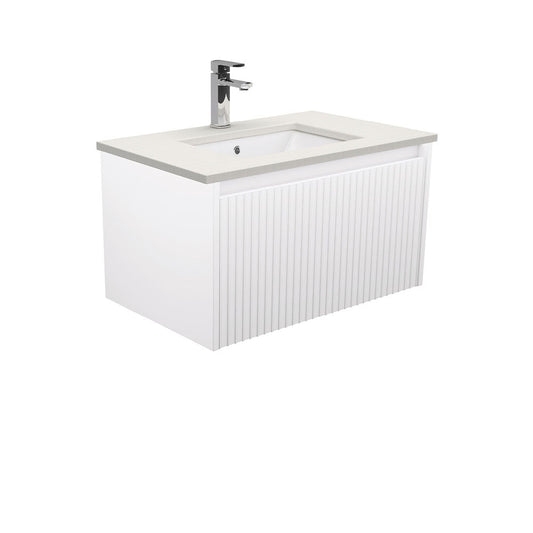 Sarah Roman Sand Undermount 750 Alina Satin White Wall-Hung Vanity