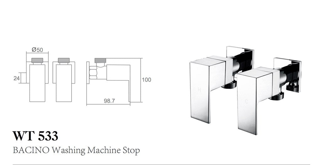 BACINO Washing Machine Taps