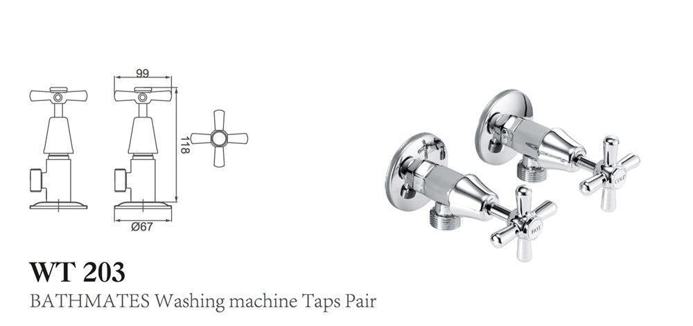 BATHMATES Washing Machine Taps
