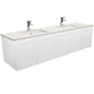 Sarah Roman Sand Undermount Double Bowl 1800 Mila Wall-Hung Vanity