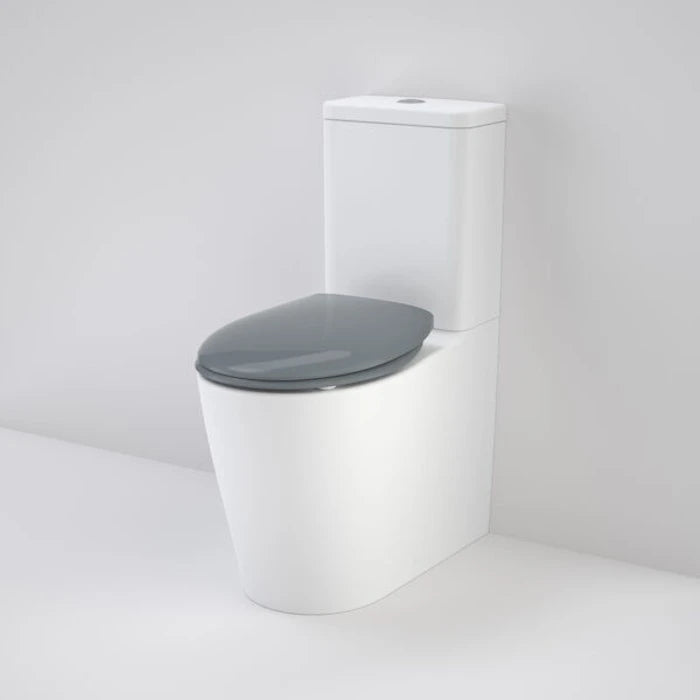 Caroma Care 660 Ambulant Cleanflush Easy Height BE Suite with Double Flap Seat (GermGard) - Anthracite Grey