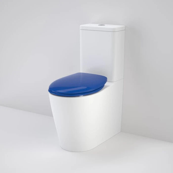 Caroma Care 660 Ambulant Cleanflush Easy Height BE Suite with Double Flap Seat (GermGard) - Sorrento Blue