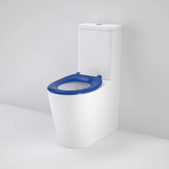 Caroma Care 660 Ambulant Cleanflush Easy Height BE Suite with Single Flap Seat - with GermGard - Sorrento Blue