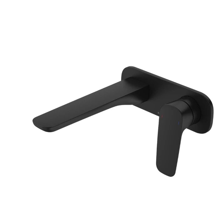 Caroma Contura II Wall Basin/Bath Mixer 180mm Lead Free Matte Black