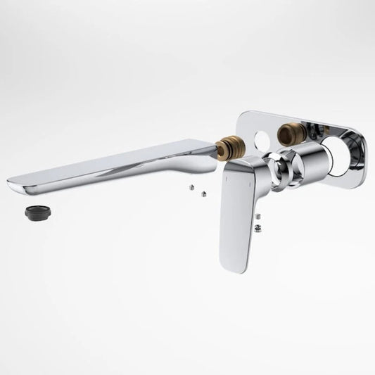 Caroma Contura II Wall Basin/Bath Mixer 220mm - Trim Kit - Chrome