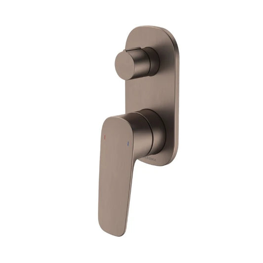 Caroma Contura II Bath/Shower Mixer with Diverter Brushed Bronze