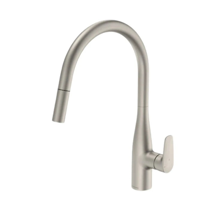 Caroma Contura II Pull Out Sink Mixer Brushed Nickel Lead Free