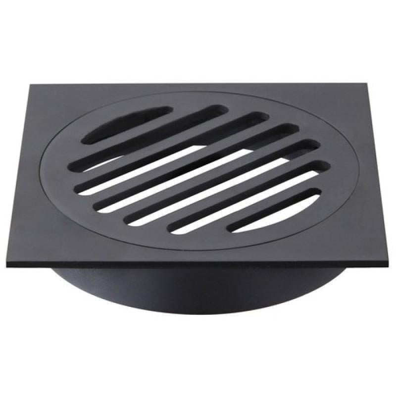 BL308 Black Square Floor Grate 100mm