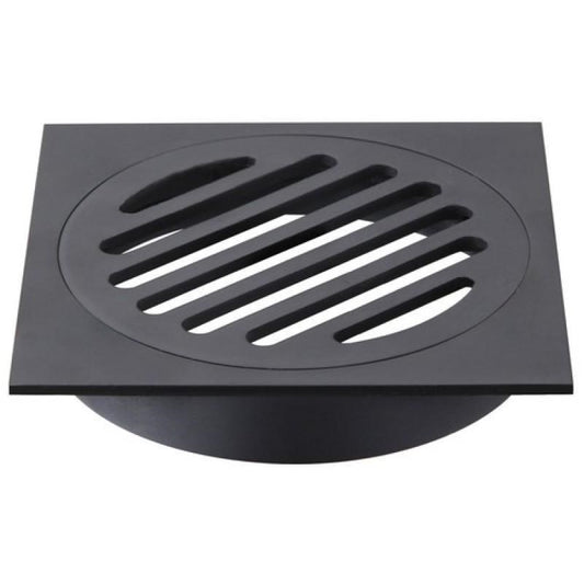 BL308 Black Square Floor Grate 100mm