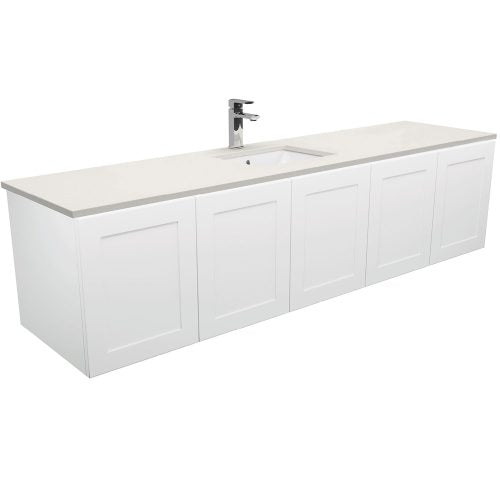 Sarah Roman Sand Undermount Single Bowl 1800 Mila Wall-Hung Vanity