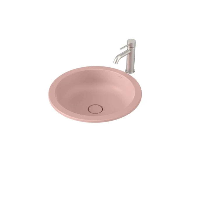 Caroma Liano II 440mm Round Under/Over Counter Basin Matte Pink