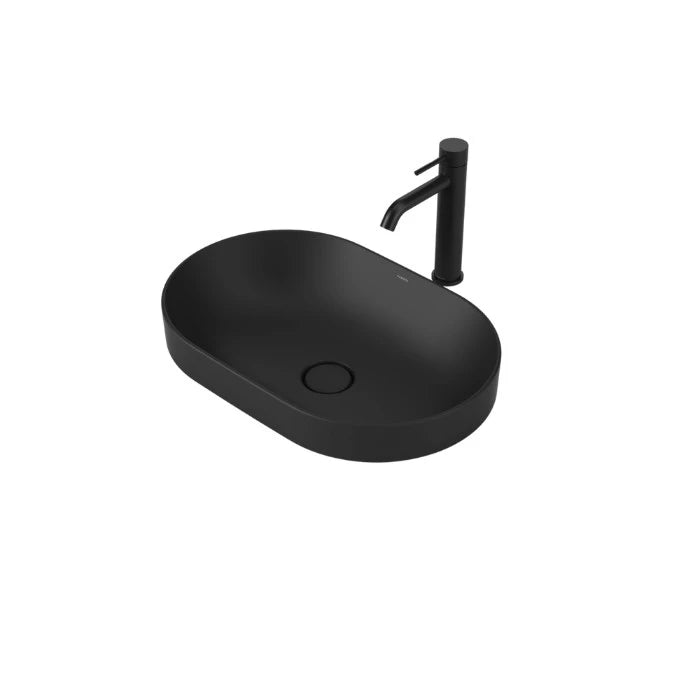 Caroma Liano II 530mm Pill Inset Basin Matte Black