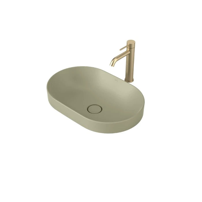 Caroma Liano II 530mm Pill Inset Basin Matte Green