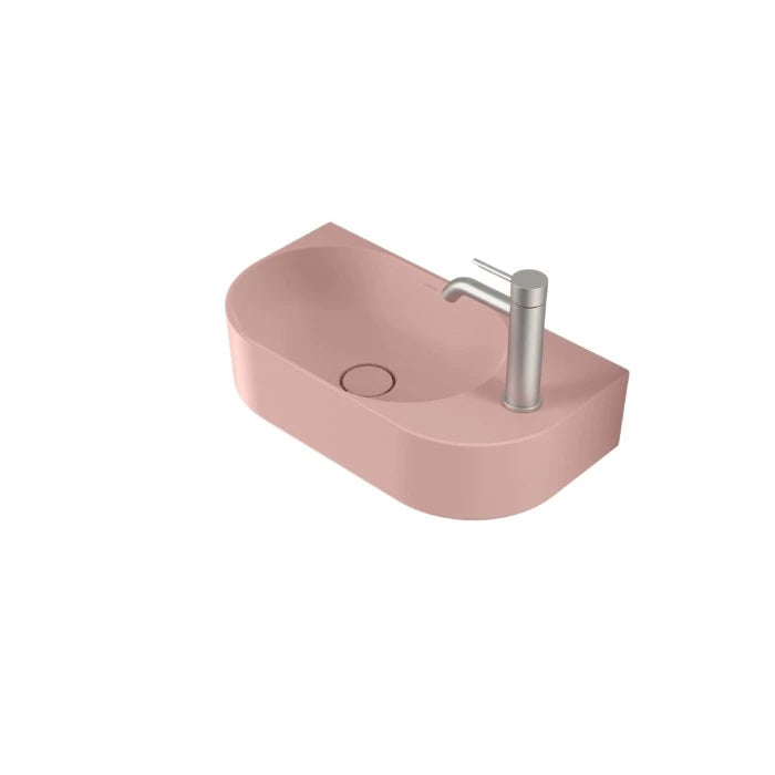 Caroma Liano II Hand Wall Basin Matte Pink