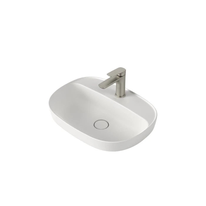 Caroma Contura II 530mm Inset Basin with Tap Landing Matte White