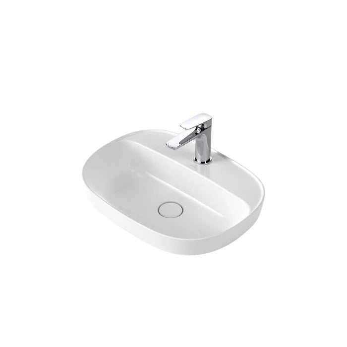 Caroma Contura II 530mm Inset Basin with Tap Landing White