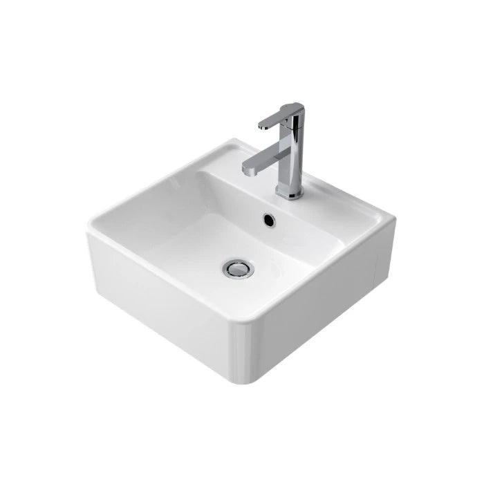 Caroma Carboni II Wall Basin 1 Taphole White