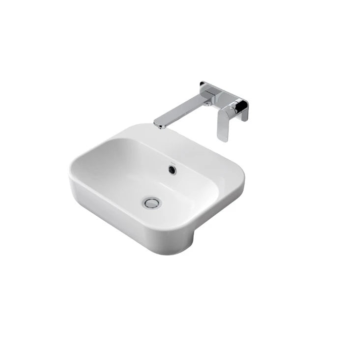 Caroma Luna Semi Recessed Basin with Tap Landing