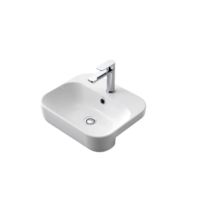 Caroma Luna Semi Recessed Basin with 1 Tap Hole