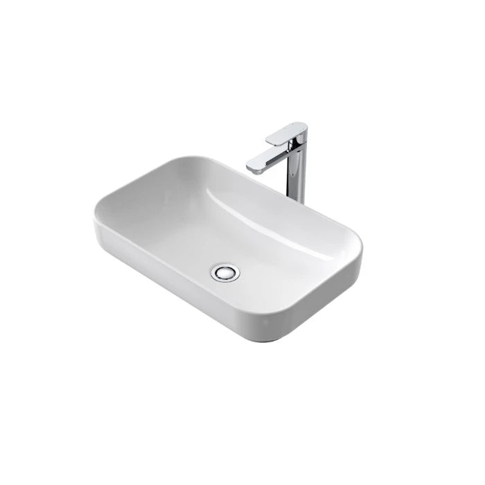 Caroma Tribute Rectangle 530mm Inset Basin (No Tap Hole) White