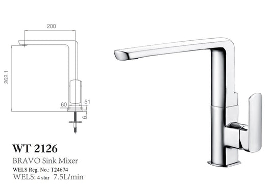 (DISCONTINUED) BRAVO Sink Mixer