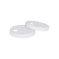 Toilet Seat Hinge Covers Pair Matte White for Standard Seat for Standard Seat