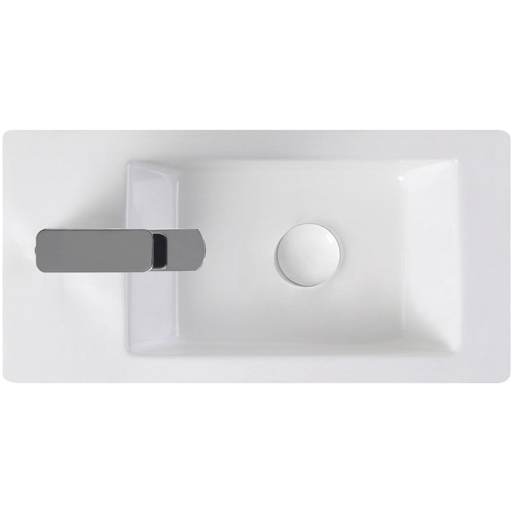 LINEA Wall Hung Basin Left Hand Tap