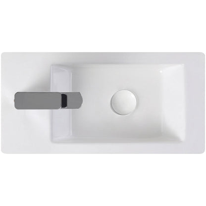 LINEA Wall Hung Basin Left Hand Tap