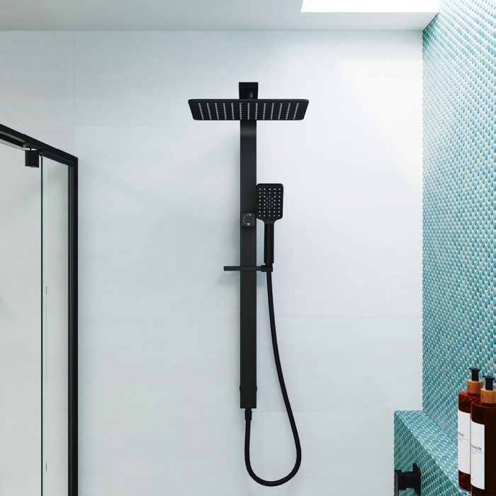 Tono Deluxe Twin Shower, Matte Black